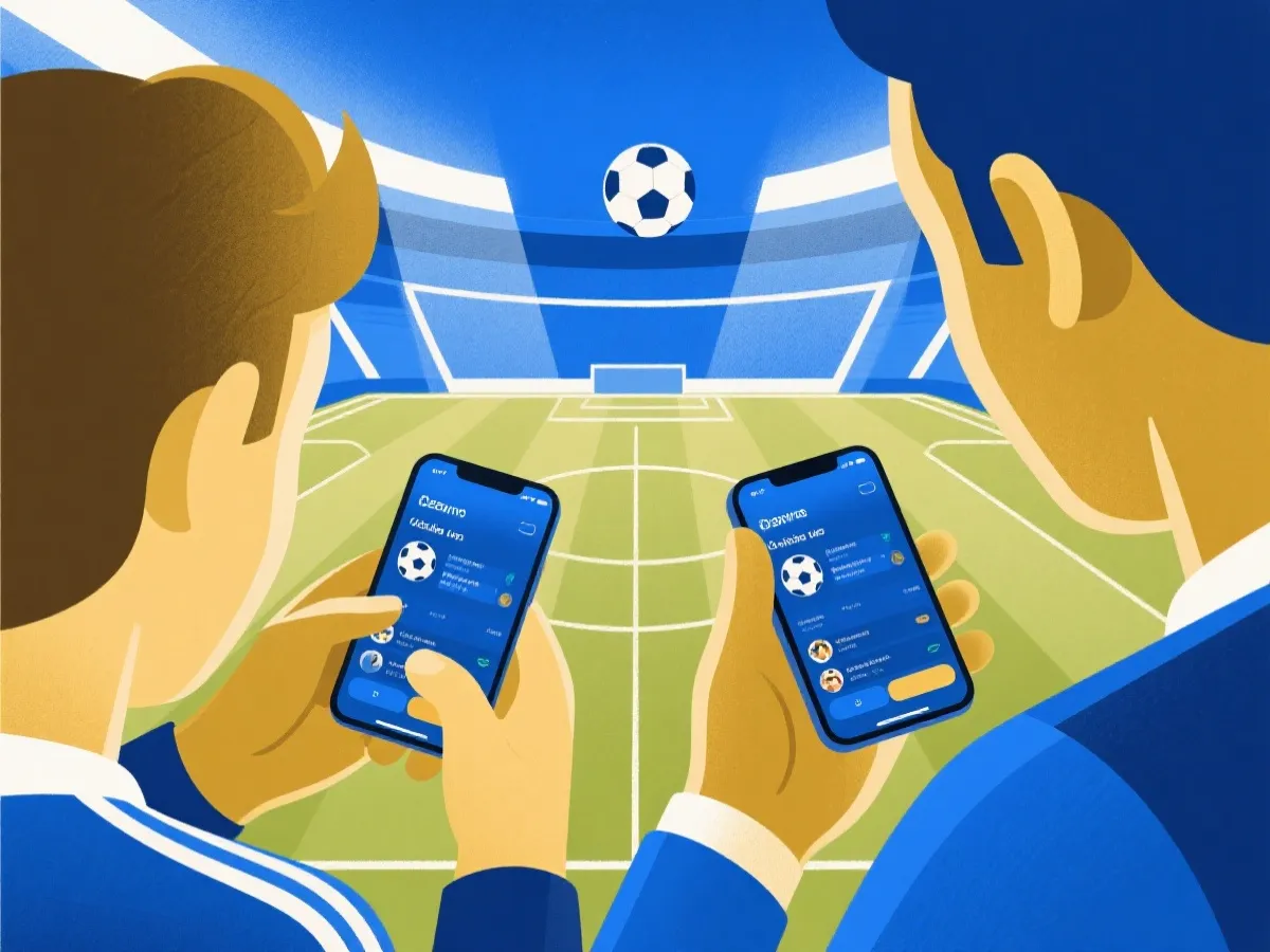 用户查看世界杯实时赛况示意图